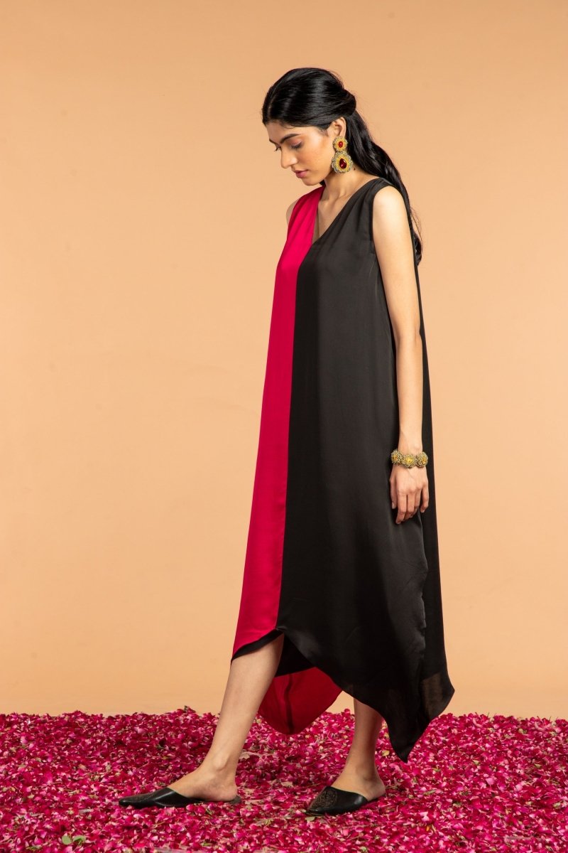 Buy Ganga Jamuna Modal Satin Dress | Shop Verified Sustainable Womens Dress on Brown Living™