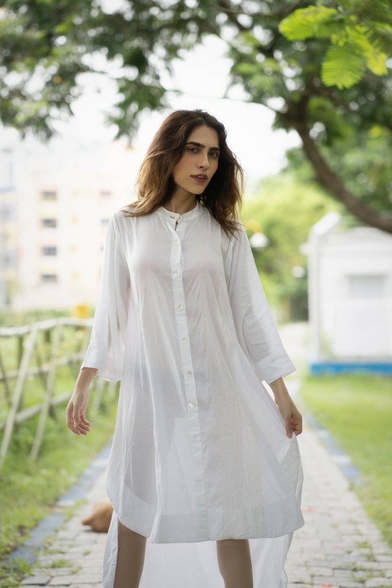 Buy Gauri Dress - White | Shop Verified Sustainable Womens Dress on Brown Living™