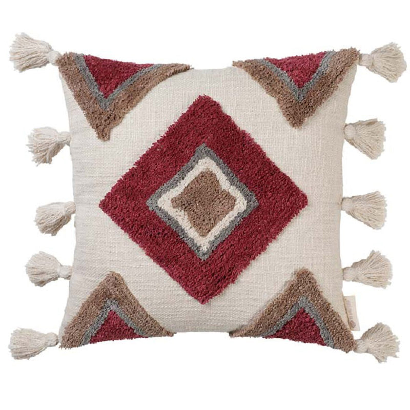 Buy Geo Tufted Tasseled Chunky Cushion Cover | Shop Verified Sustainable Covers & Inserts on Brown Living™