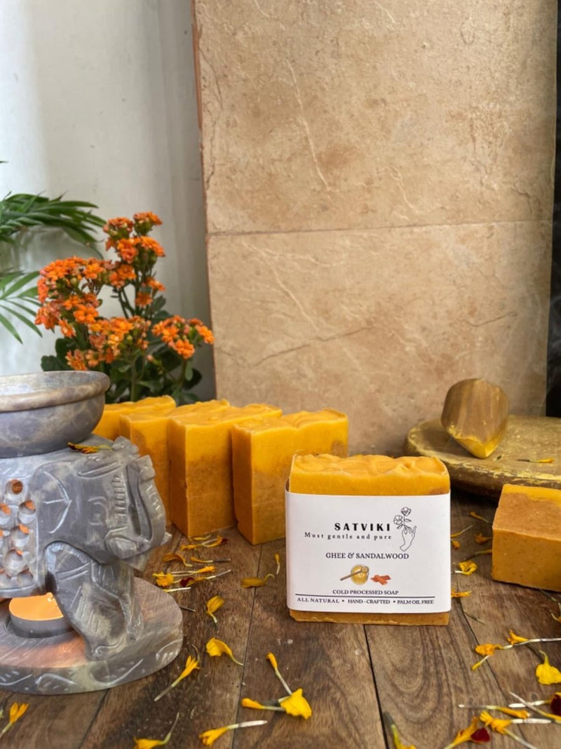 Buy Ghee and Sandalwood | Cold Processed Soap | Patchouli Soap | Shop Verified Sustainable Body Soap on Brown Living™