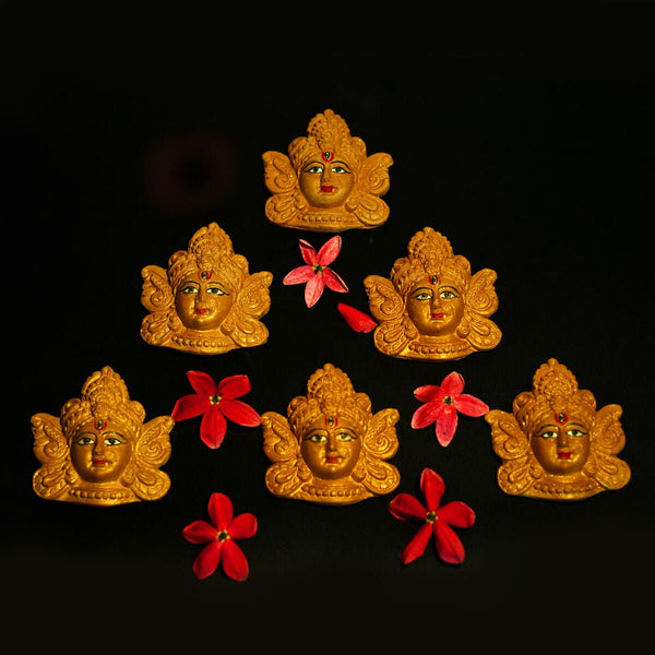 Buy Gift for Kids- Face of Goddess Durga: Set of 12 pcs | Shop Verified Sustainable Products on Brown Living