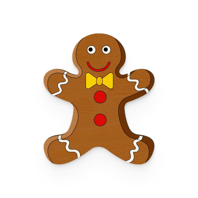 Buy Gingebread Man Hand Painted Wooden Pin | Shop Verified Sustainable Products on Brown Living