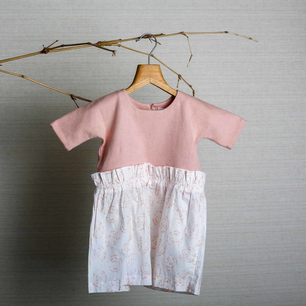 Buy Girls Pebble Dress - Peach | Shop Verified Sustainable Kids Frocks & Dresses on Brown Living™