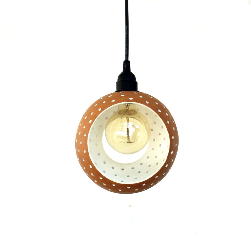 Buy GLO XL 2 Slice Handmade Terracotta Ceiling Light | Shop Verified Sustainable Products on Brown Living