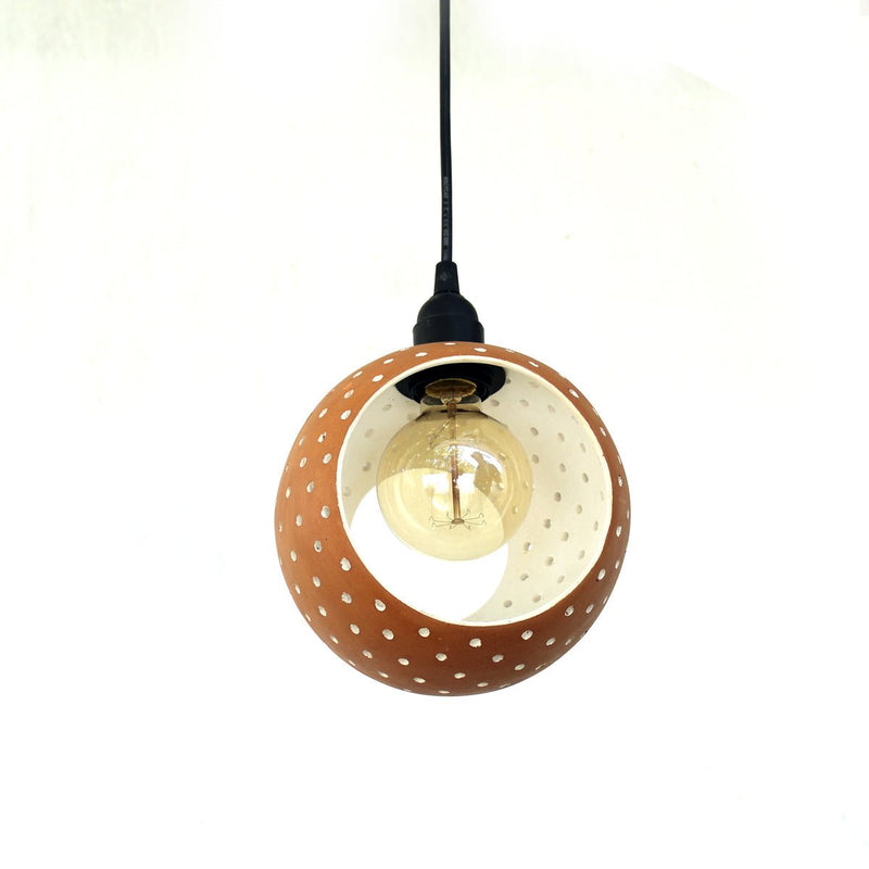 Buy GLO XL 2 Slice Handmade Terracotta Ceiling Light | Shop Verified Sustainable Products on Brown Living