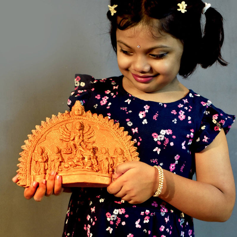 Buy Goddess Durga Family Little Idol (Combo Pack Puja Kit) | Shop Verified Sustainable Products on Brown Living