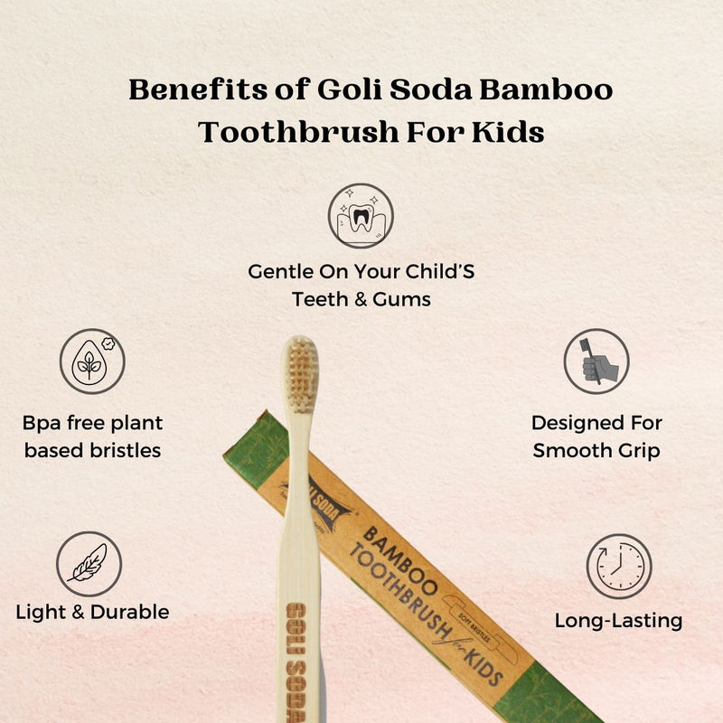 Buy Goli Soda Bamboo Toothbrush For Kids (Pack Of 1) | Shop Verified Sustainable Tooth Brush on Brown Living™