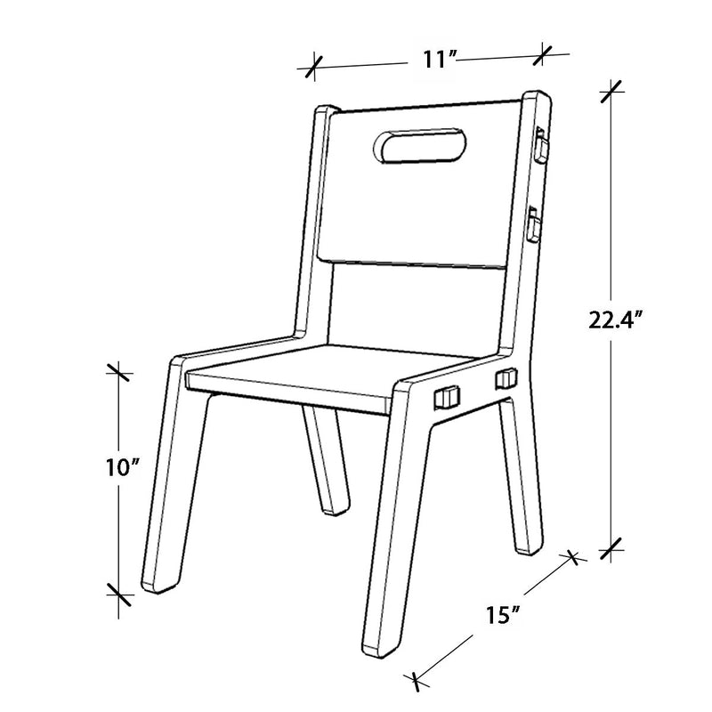 Buy Grey Guava Childrens Wooden Chair | Shop Verified Sustainable Decor & Artefacts on Brown Living™