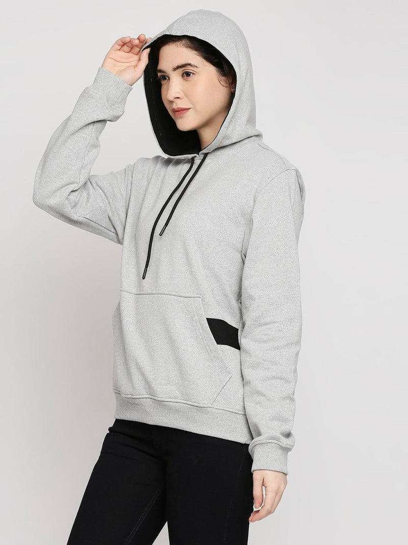 Buy Grey Relaxed Fit Hoodie | Recycled Polyester + Recycled Cotton Blend | Shop Verified Sustainable Womens Sweat Shirt on Brown Living™