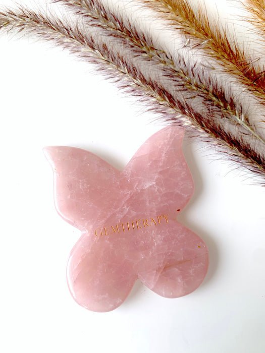 Buy Gua Sha Butterfly - Rose Quartz | Shop Verified Sustainable Massager on Brown Living™