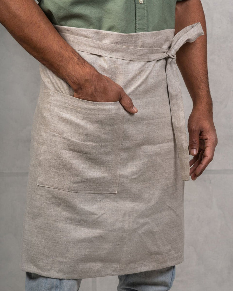 Buy Half Apron in 100% Hemp | Shop Verified Sustainable Kitchen Linens on Brown Living™