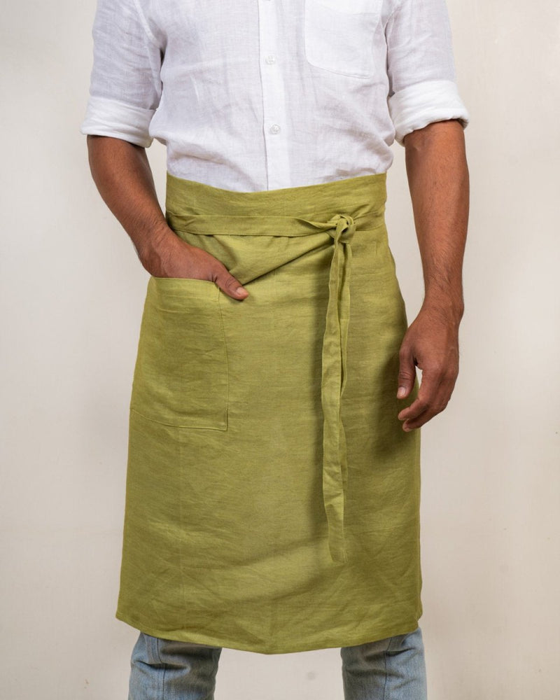 Buy Half Apron in 100% Hemp | Shop Verified Sustainable Kitchen Linens on Brown Living™