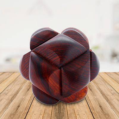 Buy Handcrafted Wooden Jigsaw 3D Soccer Ball Brain Teaser Puzzle | Shop Verified Sustainable Learning & Educational Toys on Brown Living™