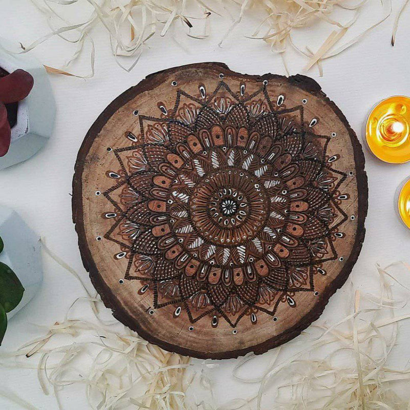 Buy Hand-Painted Mandala Wall Plates - Set of 3 | Shop Verified Sustainable Wall Decor on Brown Living™