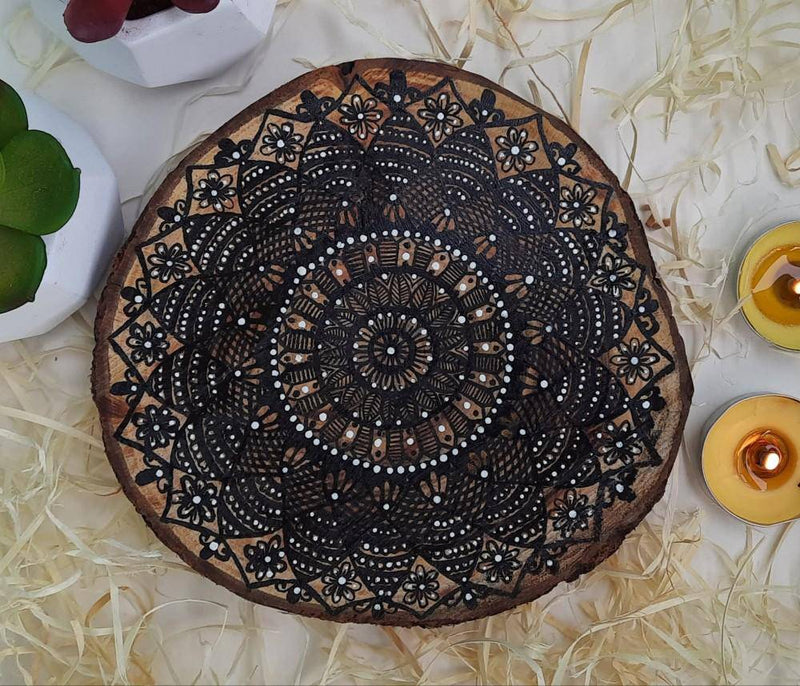 Buy Hand-Painted Mandala Wall Plates - Set of 3 | Shop Verified Sustainable Wall Decor on Brown Living™