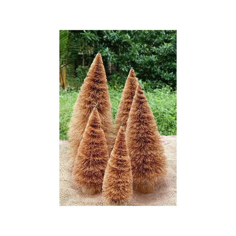 Buy Handcrafted Coir Christmas Tree - 20 CM | Shop Verified Sustainable Decor & Artefacts on Brown Living™