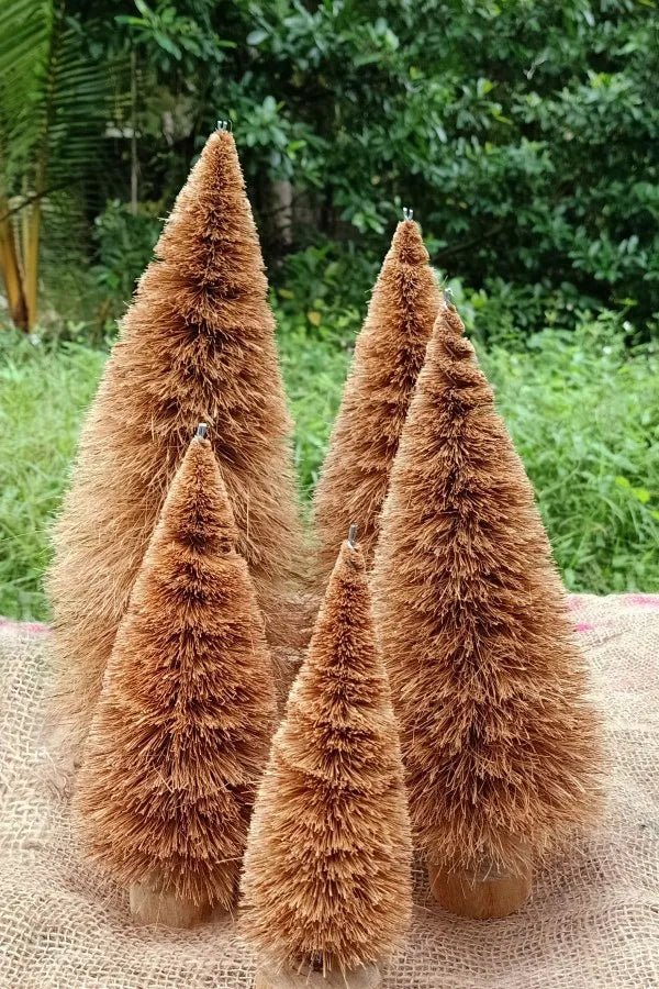 Buy Handcrafted Coir Christmas Tree - 20 CM | Shop Verified Sustainable Decor & Artefacts on Brown Living™