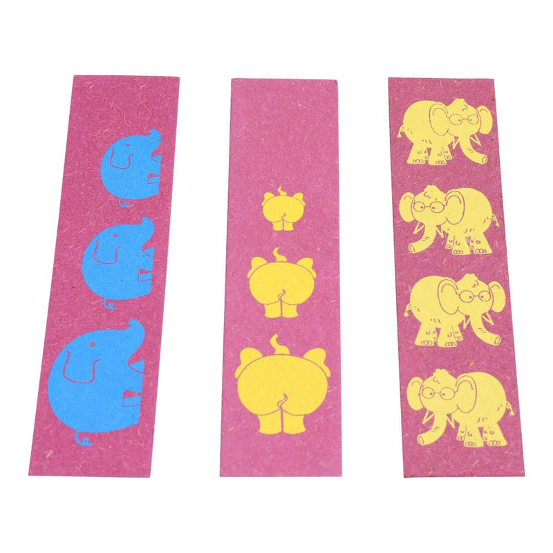 Buy Handcrafted Elephant Poo Paper Bookmark Set of 3 | Shop Verified Sustainable Bookmarks on Brown Living™