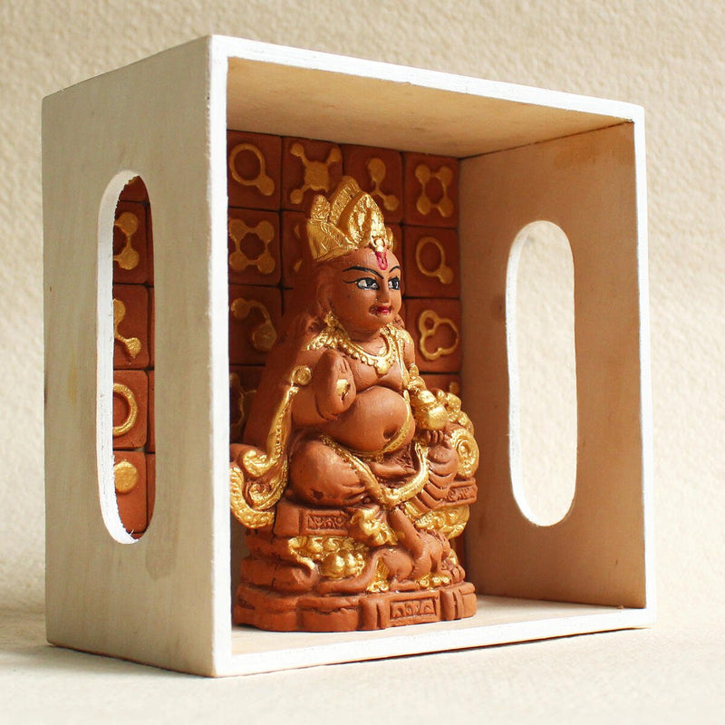 Buy Handcrafted Terracotta Dharaj Kuber Idol | Shop Verified Sustainable Products on Brown Living