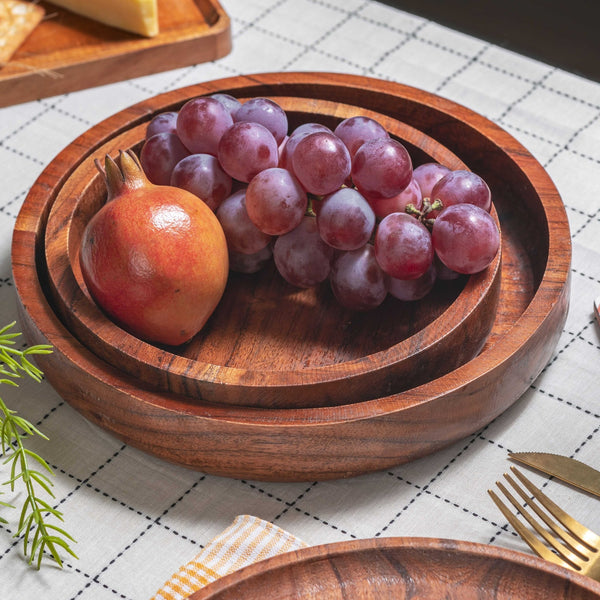 Handcrafted Wood Bowl | Made of Acacia Wood | Verified Sustainable Plates & Bowls on Brown Living™