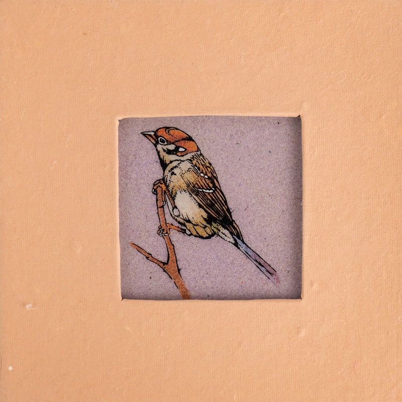 Buy Handmade Diary with Beautiful Gemstone Art of Sparrow | Shop Verified Sustainable Notebooks & Notepads on Brown Living™