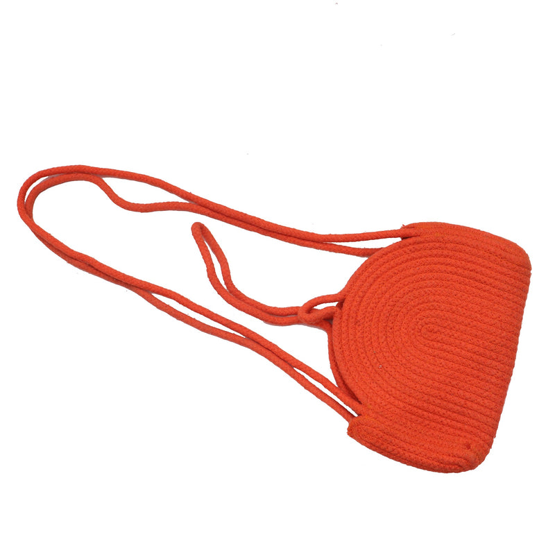 Handmade Orange Sling Bag | Verified Sustainable Bags on Brown Living™