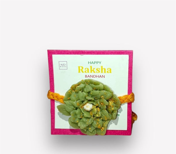 Buy Handmade Sunflower Soap Rakhi | Shop Verified Sustainable Rakhi on Brown Living™