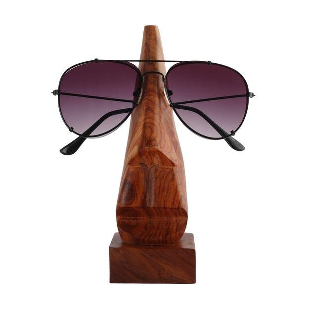 Buy Wooden Eyewear Holder- 6 Inch | Brown | Sheesham Wood | Shop Verified Sustainable Table Decor on Brown Living™