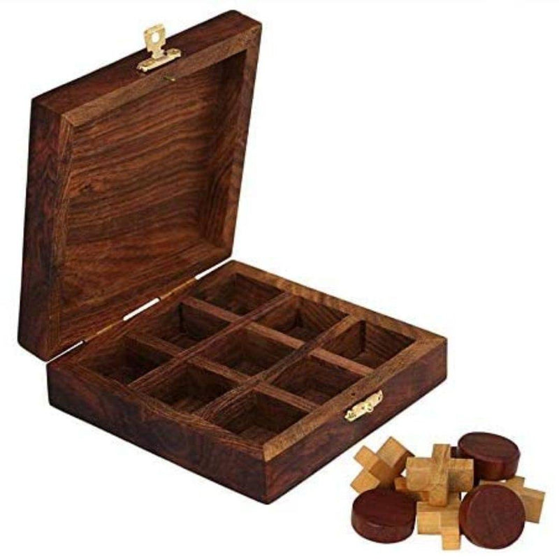 Buy Metal & Wooden Noughts and Crosses- Pedagogical Board | Indoor Games | Shop Verified Sustainable Learning & Educational Toys on Brown Living™