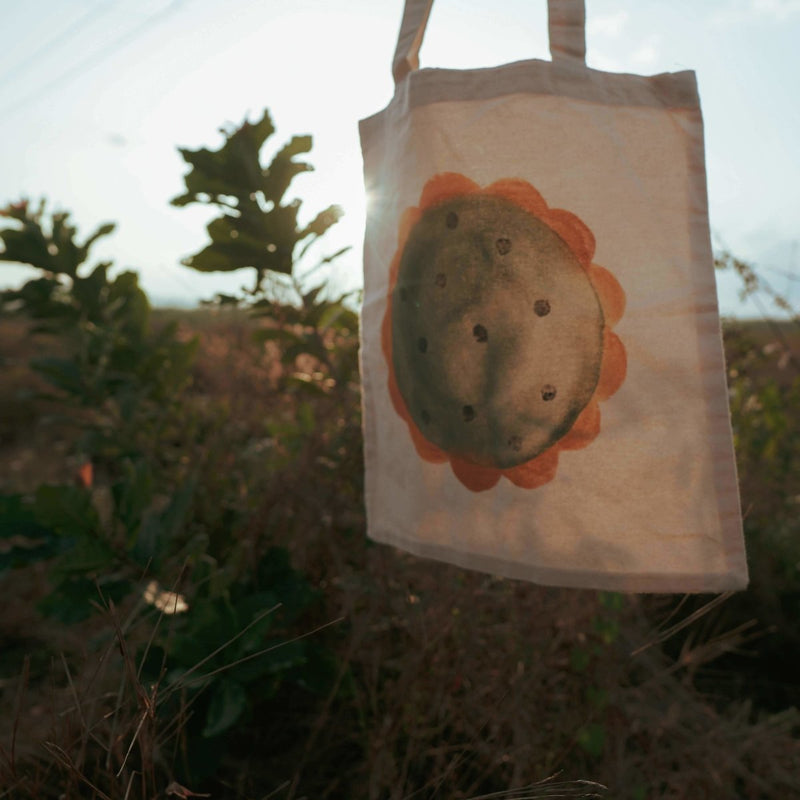 Buy Handpainted Floral Tote Bag | Shop Verified Sustainable Tote Bag on Brown Living™