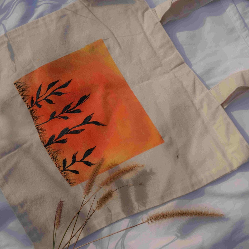 Buy Handpainted Sunset Tote Bag | Shop Verified Sustainable Tote Bag on Brown Living™