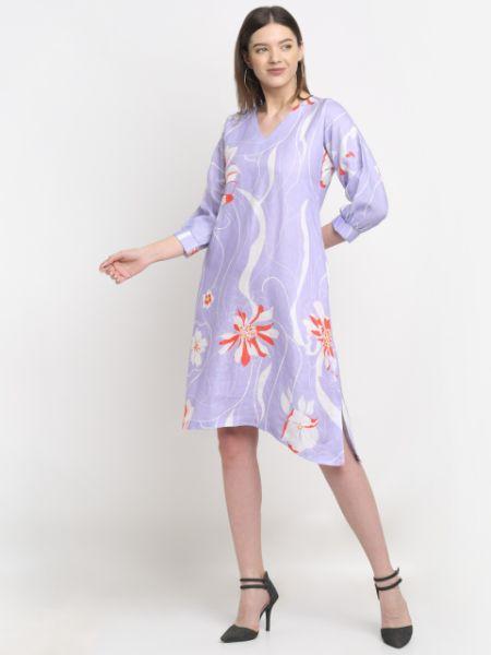 Buy Hemp Lavender Tunic | Shop Verified Sustainable Womens Dress on Brown Living™