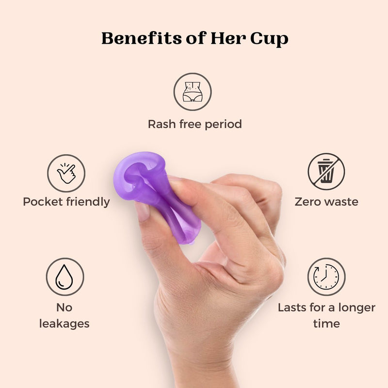 Buy Her Cup Platinum-Menstrual Cup For Women by Regular Size - Teal | Shop Verified Sustainable Menstrual Cup on Brown Living™