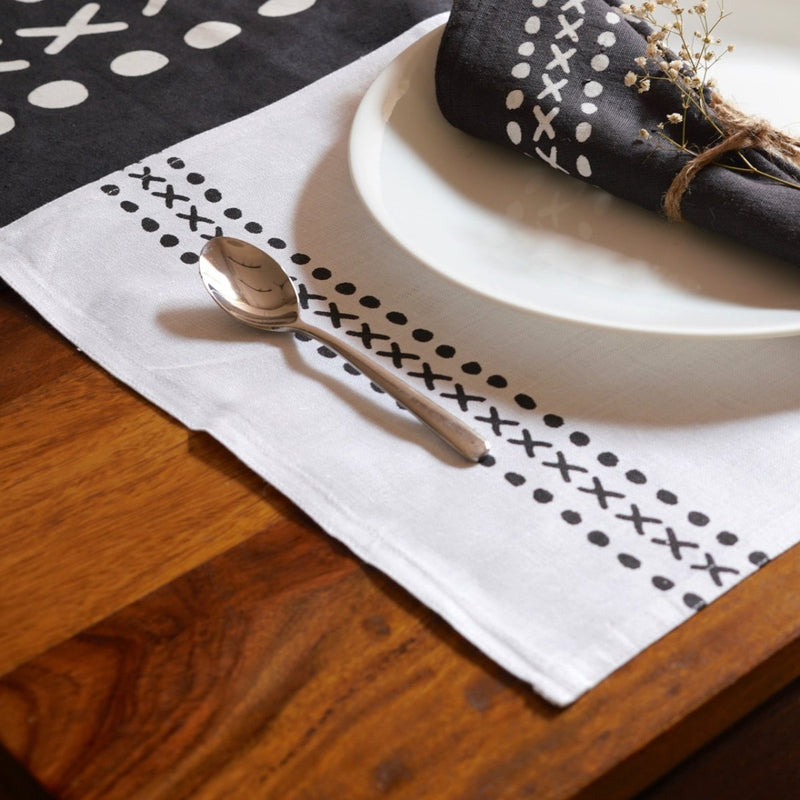 Buy Himadri Placemats | Set of 2/4/6 | Pure Hemp | 2 prints | Shop Verified Sustainable Table Linens on Brown Living™