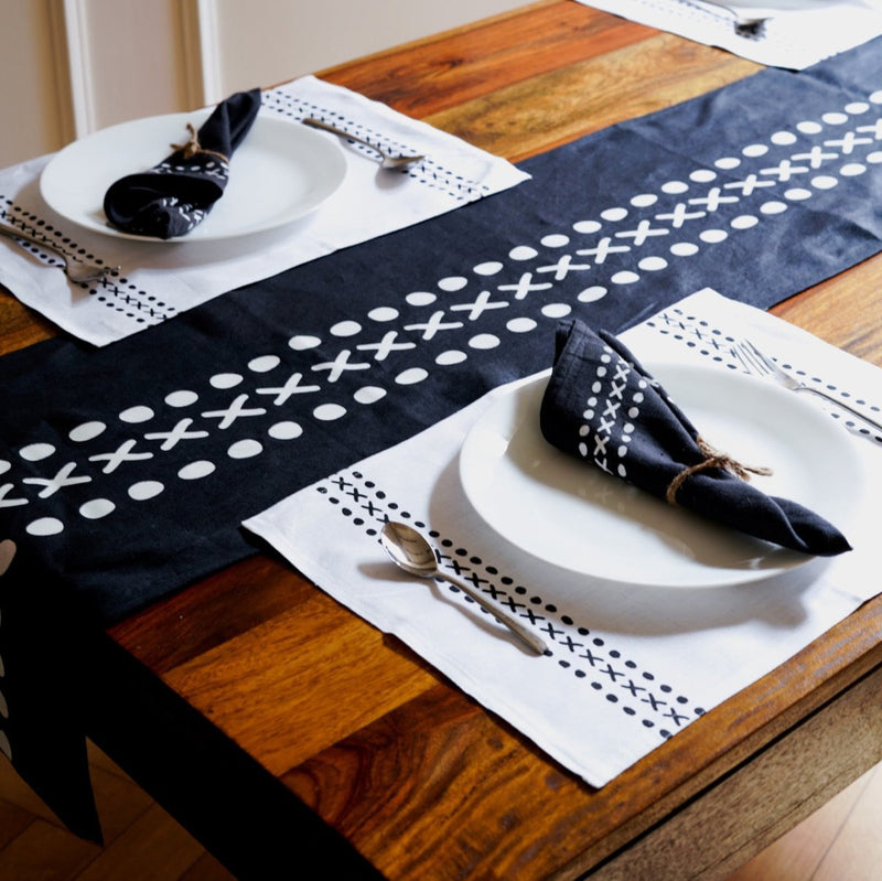 Buy Himadri Placemats | Set of 2/4/6 | Pure Hemp | 2 prints | Shop Verified Sustainable Table Linens on Brown Living™