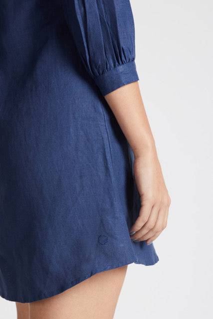 Buy Horizon Legomutton Shirt Dress Navy | Shop Verified Sustainable Womens Dress on Brown Living™