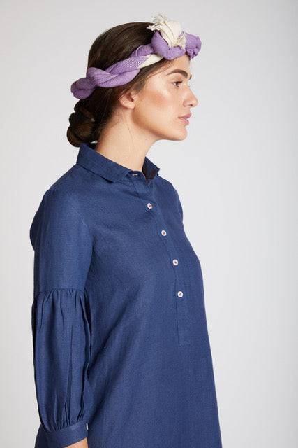 Buy Horizon Legomutton Shirt Dress Navy | Shop Verified Sustainable Womens Dress on Brown Living™