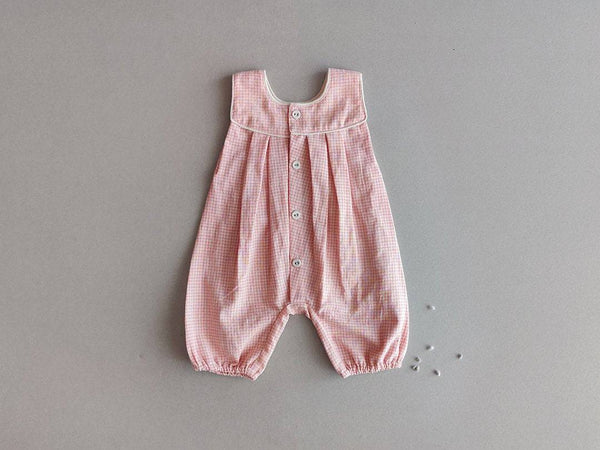 Buy Indigene Vintage Jumpsuit - Red | Shop Verified Sustainable Kids Rompers on Brown Living™