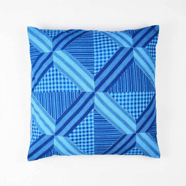 Buy Indigo Applique Cushion Cover | Shop Verified Sustainable Covers & Inserts on Brown Living™