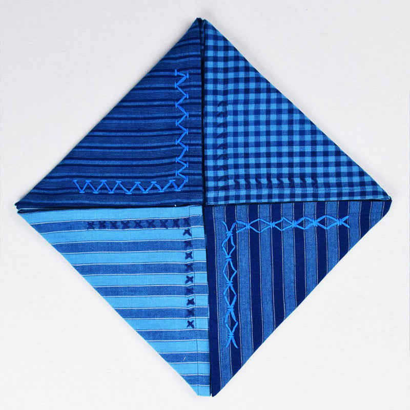 Buy Indigo Embroidered Napkins | Shop Verified Sustainable Table Linens on Brown Living™