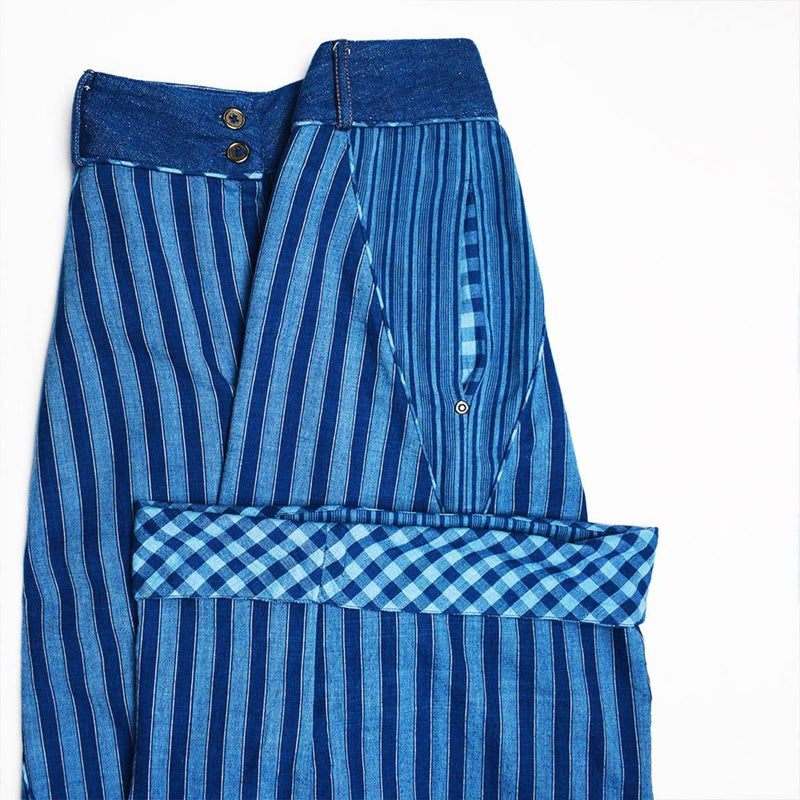 Buy Indigo Handloom Culottes | Shop Verified Sustainable Womens Pants on Brown Living™