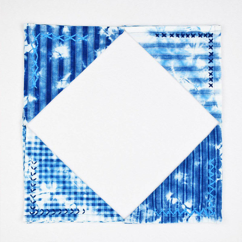 Buy Indigo Tie Dye Embroidered Napkins | Shop Verified Sustainable Table Linens on Brown Living™