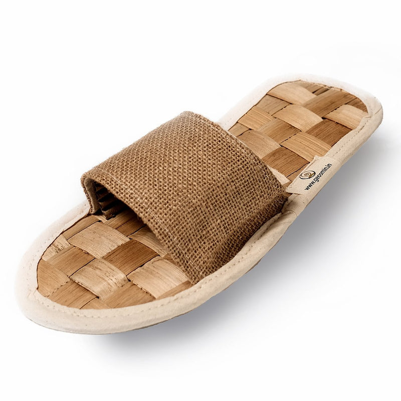 Buy Indoor slippers - Banana Waffle | Open toe Sliders | Shop Verified Sustainable Products on Brown Living