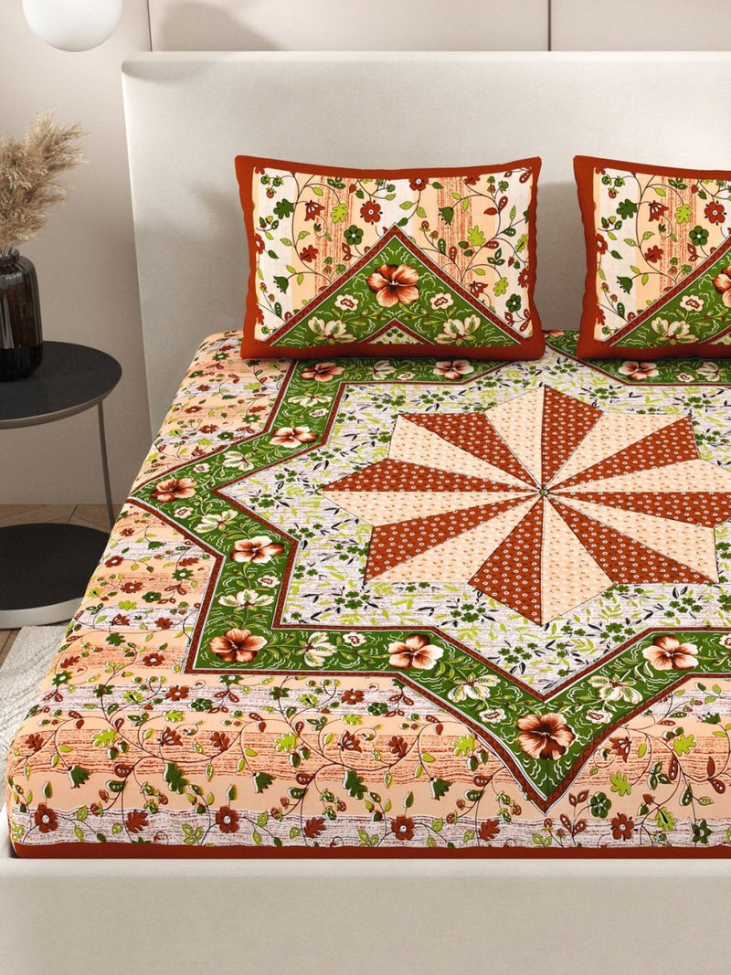 Buy Interiors Paisley Hand Printed Cotton Queen Size Bedding Set | Shop Verified Sustainable Bedding on Brown Living™