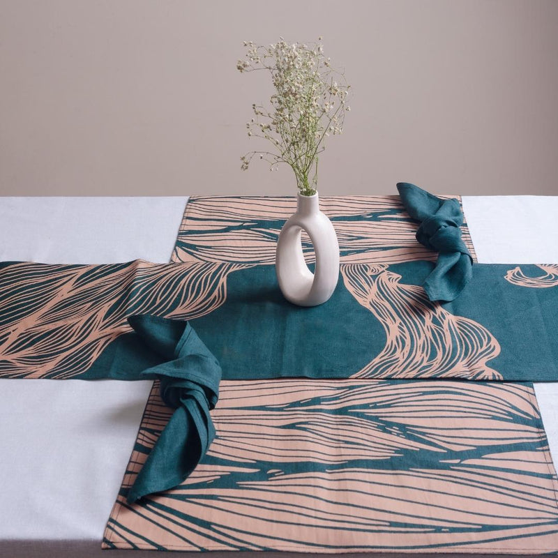 Buy Iraja Table Linen Set | Pure Hemp | Sustainable Table Runner | Shop Verified Sustainable Table Linens on Brown Living™