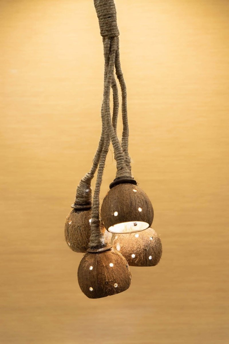 Buy Jalaja Coconut Hanging Lights | Shop Verified Sustainable Lamps & Lighting on Brown Living™