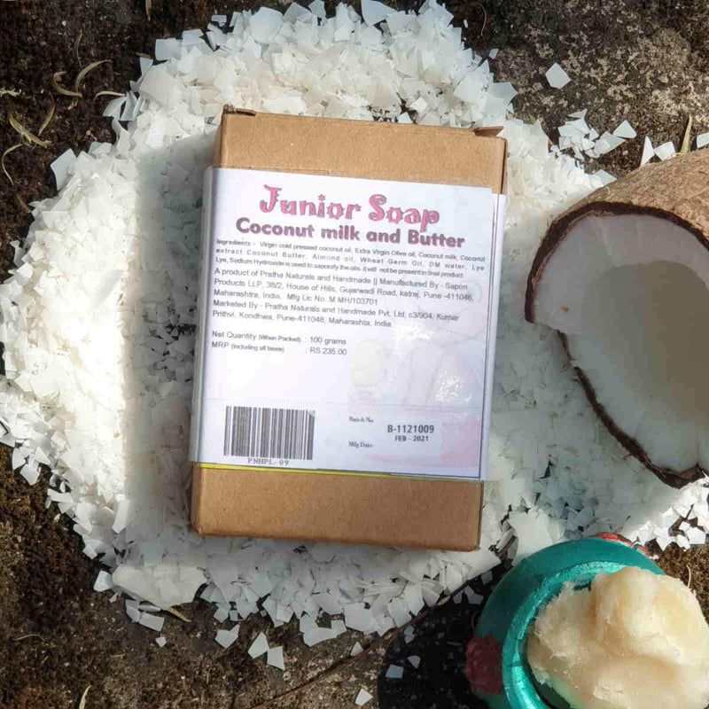 Buy Junior Soap | Coconut Milk & Butter | Cold Process Handmade Soap | Shop Verified Sustainable Body Soap on Brown Living™