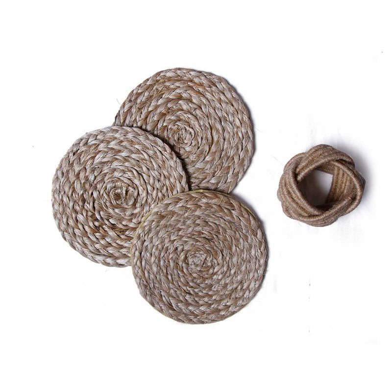 Buy Jute Coaster | Made with 100% Jute | Set of 4 | Shop Verified Sustainable Table Decor on Brown Living™