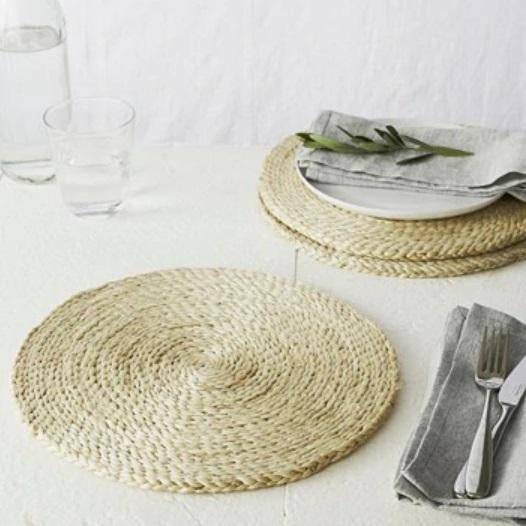 Buy Jute Round Place mats - Set Of 4 | Shop Verified Sustainable Table Decor on Brown Living™