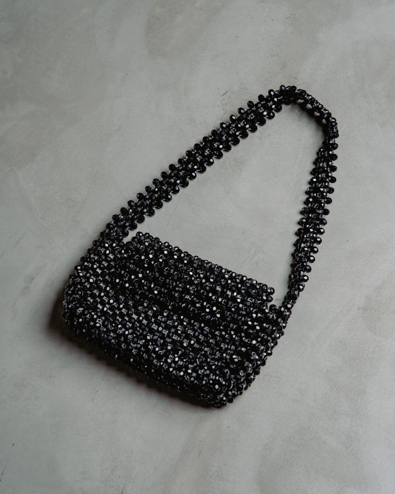 Buy Kala Baguette| Womens Handbag | Black | Crystal glass beaded | Shop Verified Sustainable Womens Handbag on Brown Living™